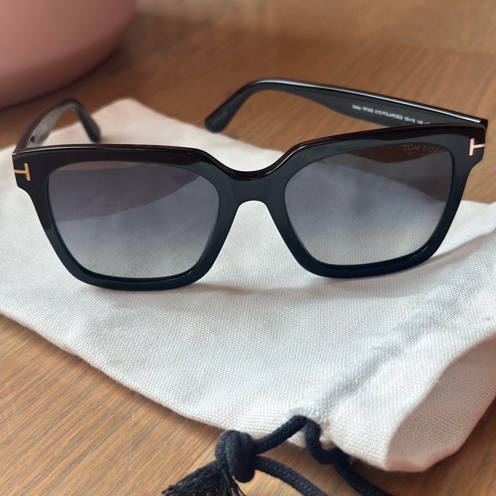 Tom Ford Black Oversized Sunglasses